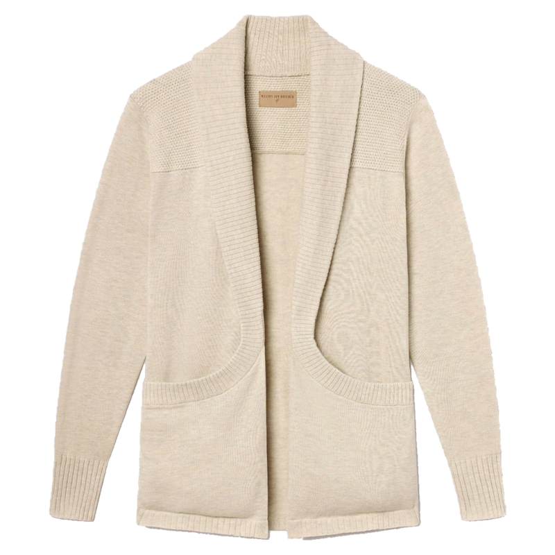 Hemingway Lightweight Slim Fit Cardigan in Oat / M