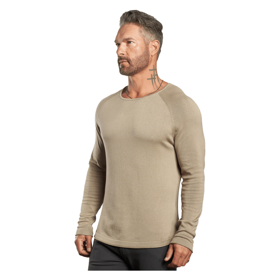 Lightweight Slim Fit Sweater in Taupe / M