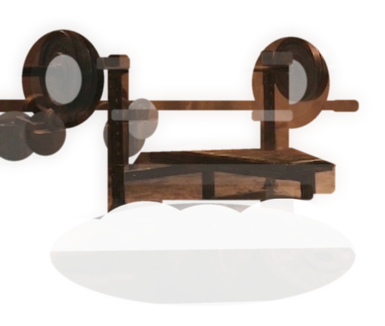 Warm training room bench scene for foundational strength work