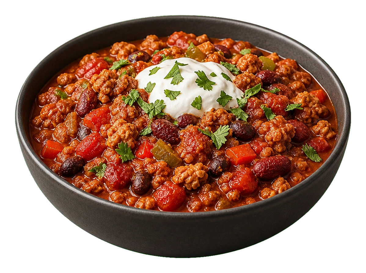 Turkey and Bean Chili meal prep visual