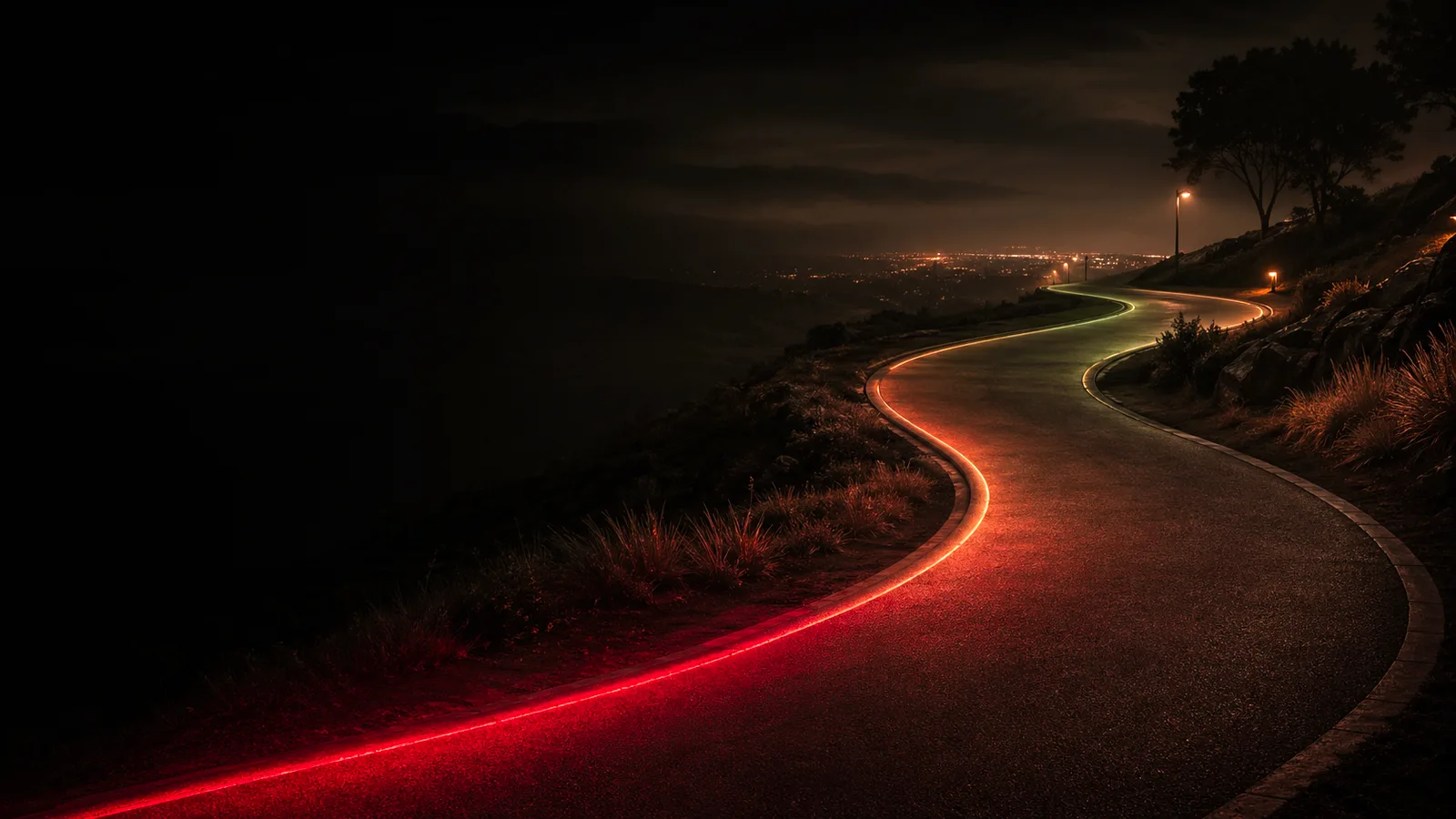 Redline road scene representing an overcooked cardio session